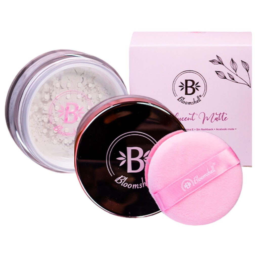 Polvo Suelto Grande Bloomshell White and Pink