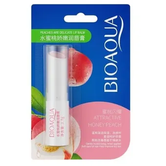 BALSAMO PARA LABIOS DURAZNO FRESA Y NARANJA BIOAQUA 