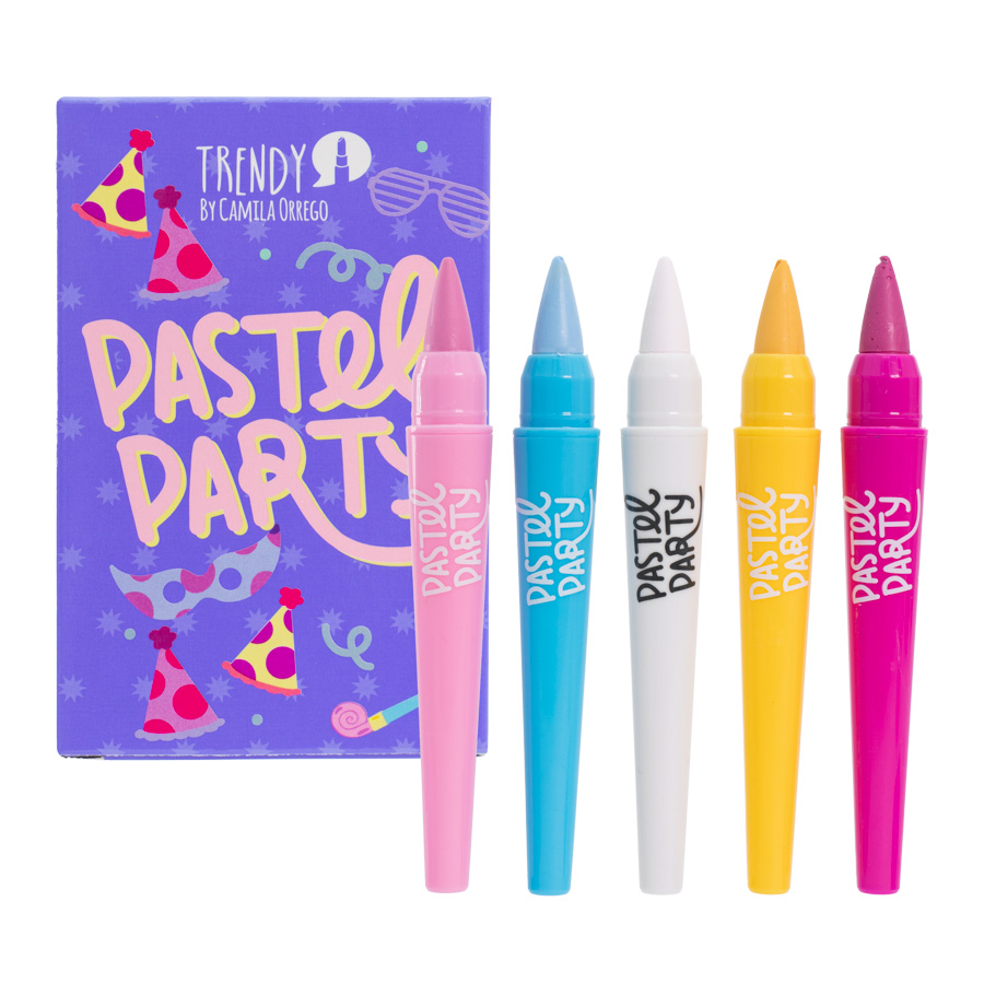 Kit x5 Pintucaritas Pastel Party Trendy