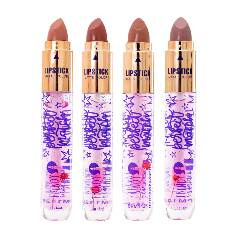 Brillo Mágico Doble con Labial 24k Trendy