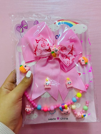 [JV60] Set de Niñas Lazo y Pulsera