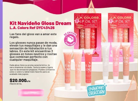 Kit Navideño Gloss Dream LA COLORS 