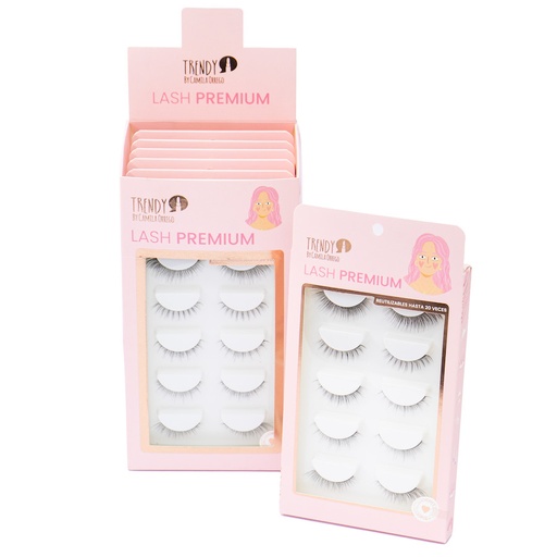 [LPM1] Pestañas Trendy x5 Lash Premium