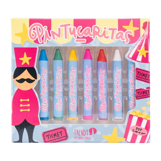 [PCT1942] Kit de PintuCaritas Circo Trendy